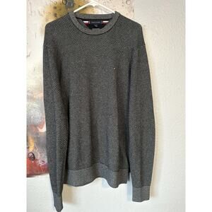 Tommy Hilfiger Adult Large Gray Sweater Pullover Crewneck Solid Winter Fall